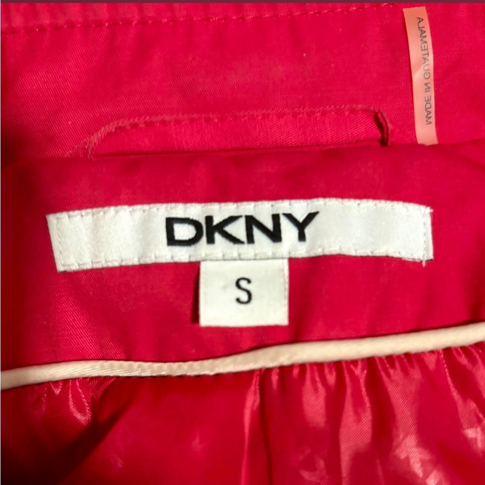 DKNY Vibrant Red Double-Breasted Trench - Picture 7 of 8